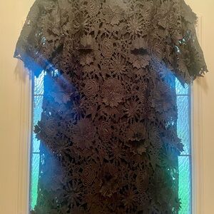 Floral Lace Short Sleeve Dress